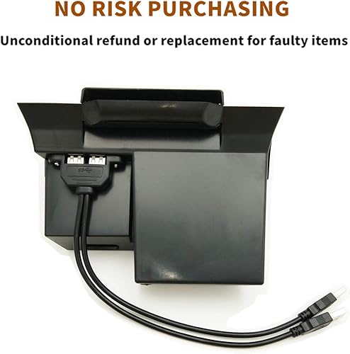 Miniatura 7 de JOJOMARK Organizador de plástico ABS impermeable para Honda Civic Sedan de 10ª generación, caja de consola central de monedas y bandejas con cable