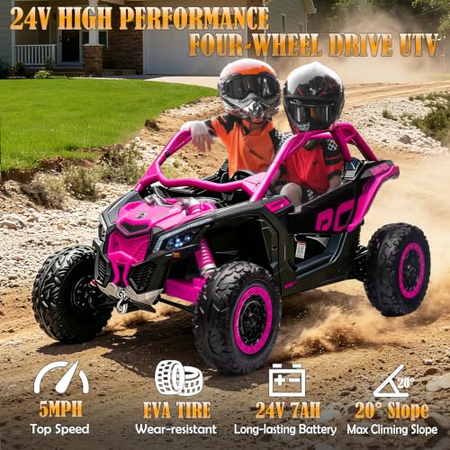 Image of Licensed CAN-AM Maverick X3 24V Ride On Toys 2 Seater Kids UTV Side by Side