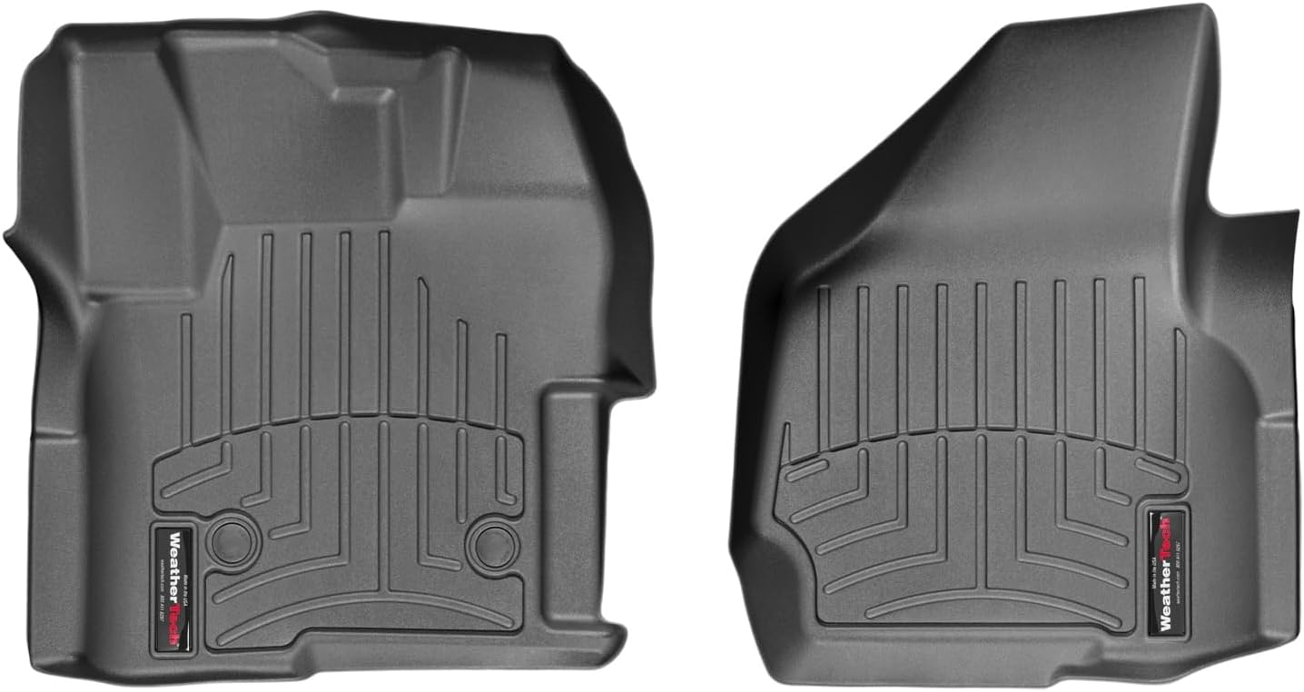 WeatherTech Custom Fit FloorLiners for Ford Super Duty, Super Duty, Super Duty - 1st Row (445831), Black