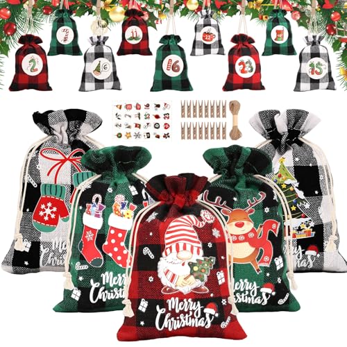 Make Your Own Advent Calendar 24pcs Fill Your Own Advent Calendar Bags Diy Advent Calendar Kit