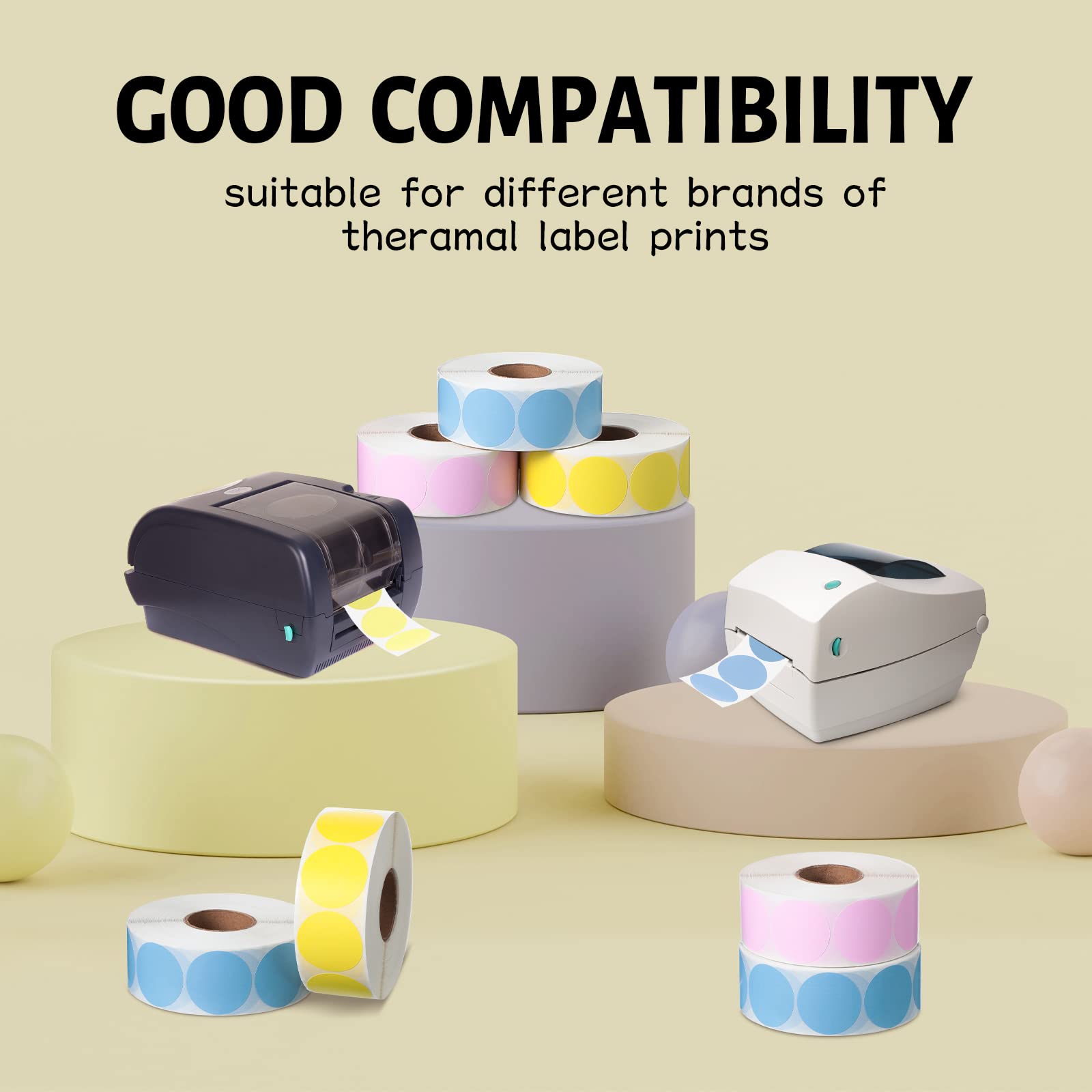 Bollini Adesivi In Tessuto Rotondi 30mm, Argento - Foto 3