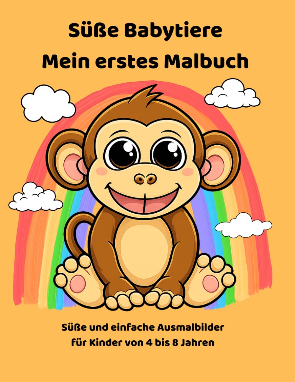 Süße Baby Tiere – Mein erstes Malbuch: Süße und einfache Ausmalbilder für Kinder ab 4 Jahre - Große Motive mit klaren Linien