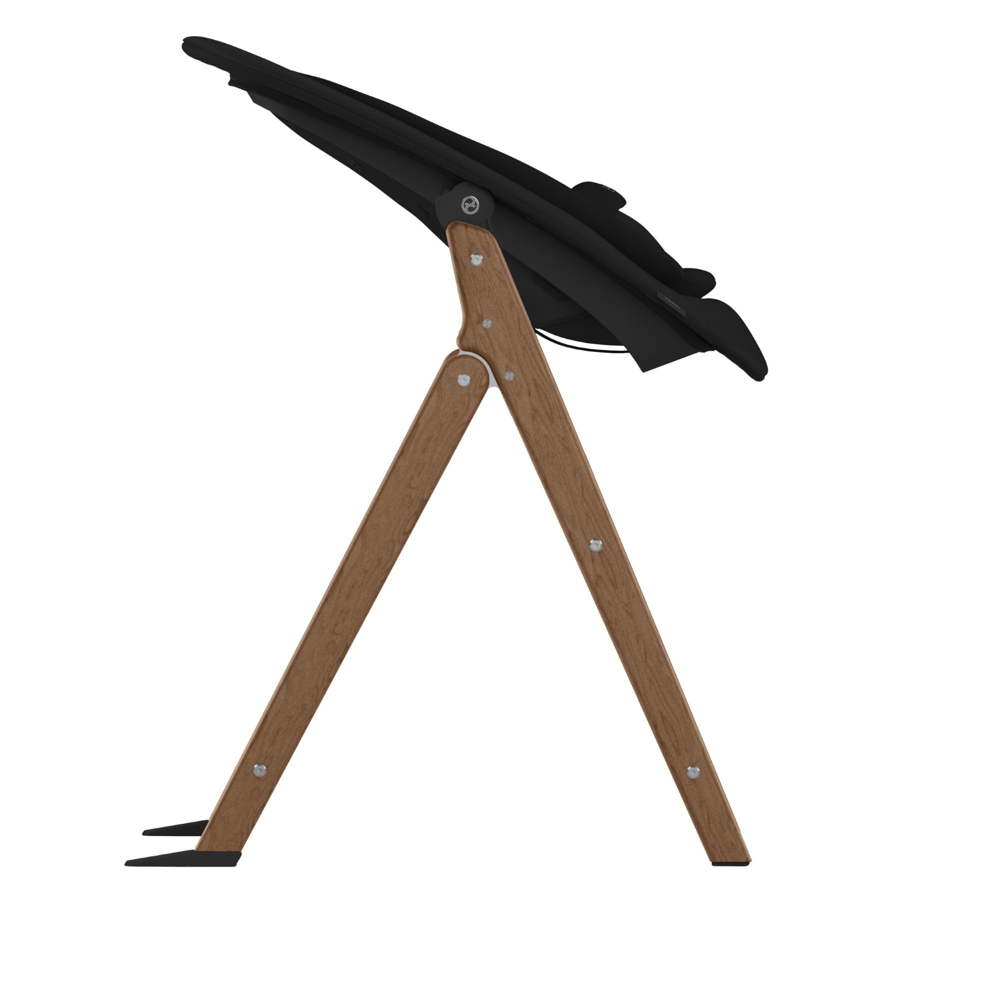 CYBEX Gold CLICK & FOLD Krzesełko do karmienia Zestaw 4w1, Od urodzenia do 99 lat, W zestawie z leżaczkiem Gold Bouncer Nest, zestawem Baby Set i tacką, Dark Natural