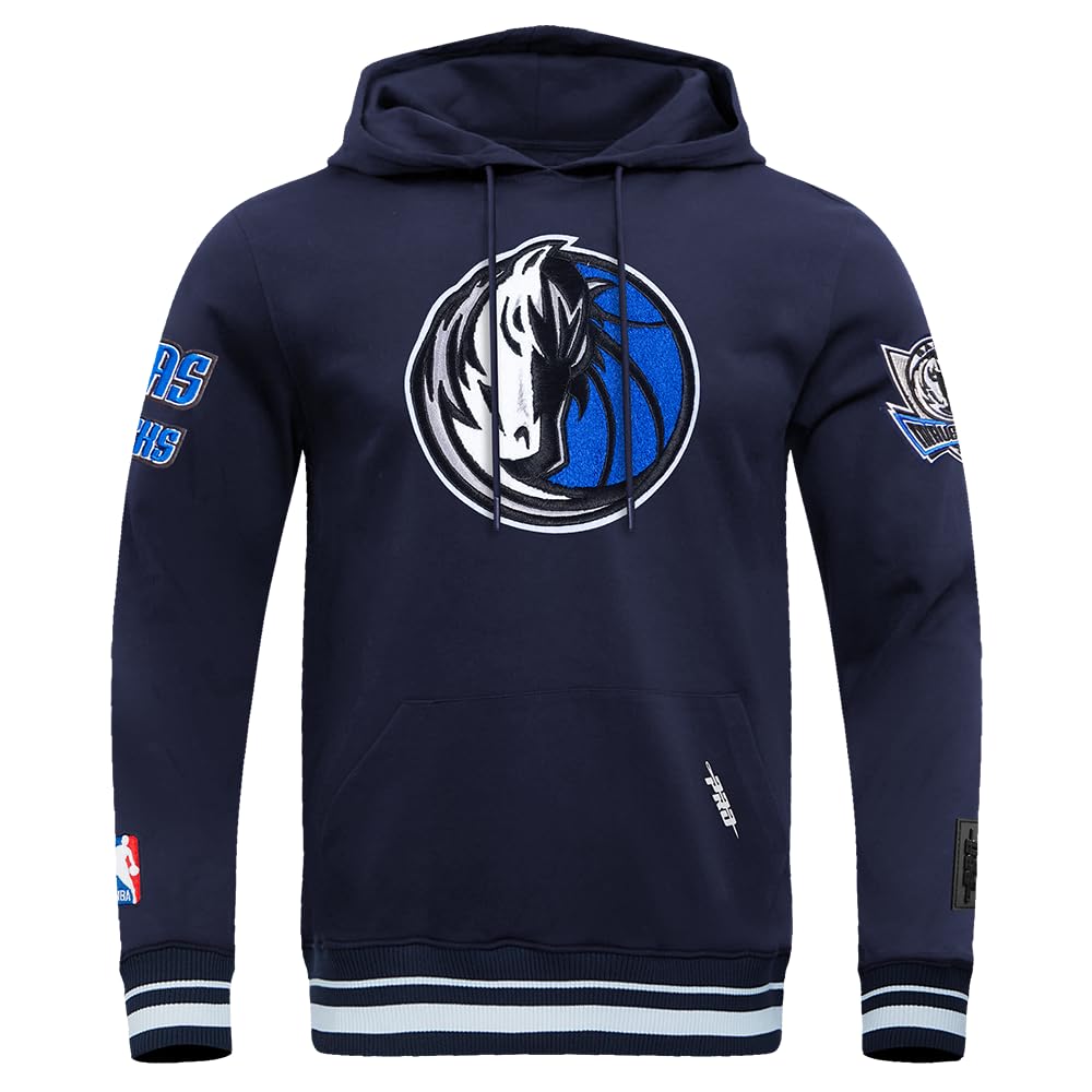 Pro Standard Mens NBA Dallas Mavericks Retro Classics Pull Over Hoodie Midnight Navy 3XL — image 1