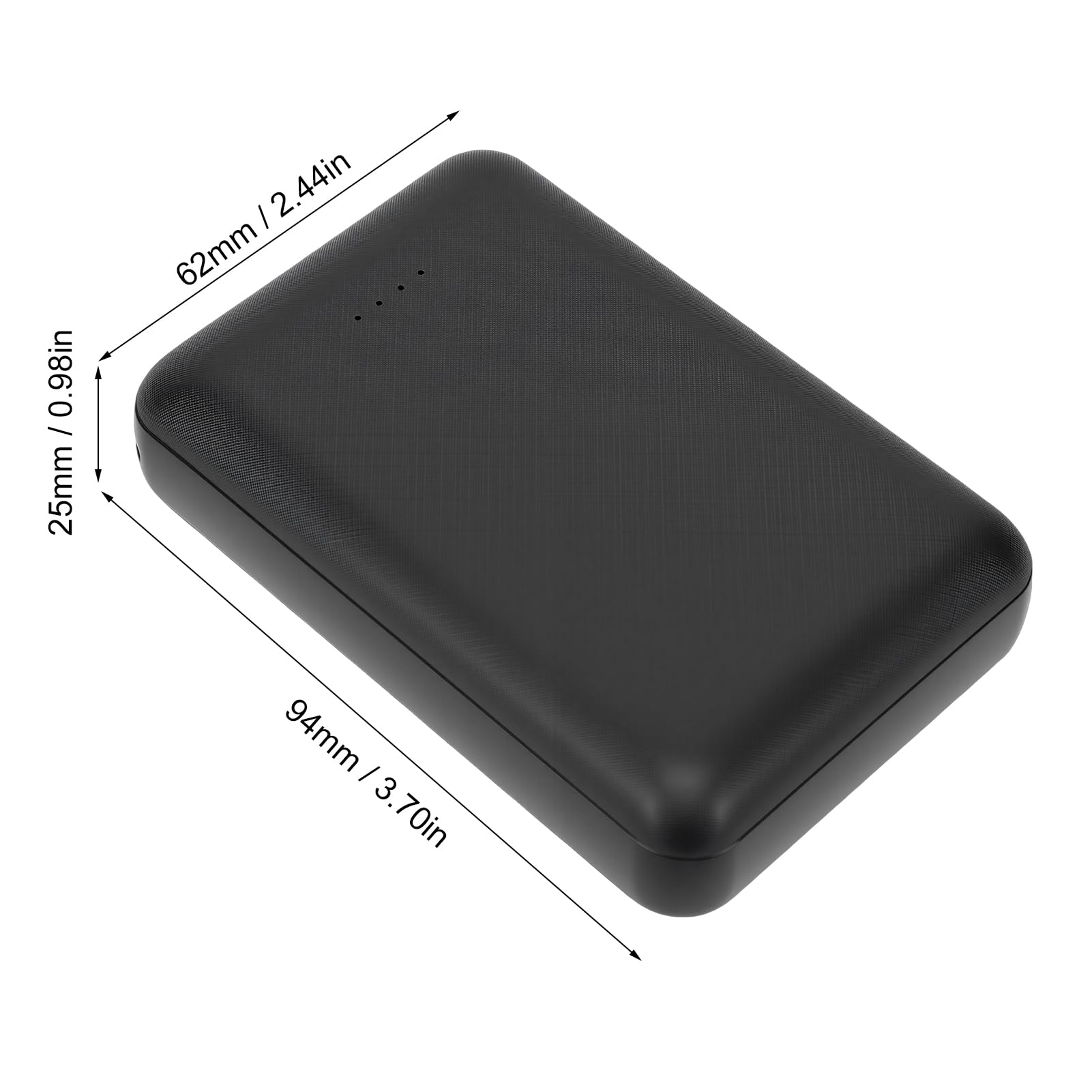 Fockety Batterie pour Gilet Chauffant, 5 V 2,1 A 10 000 MAh Rechargeable Portable pour Veste Chauffante, Banque d'alimentation pour Gilet Chauffant, Vestes Chauffantes