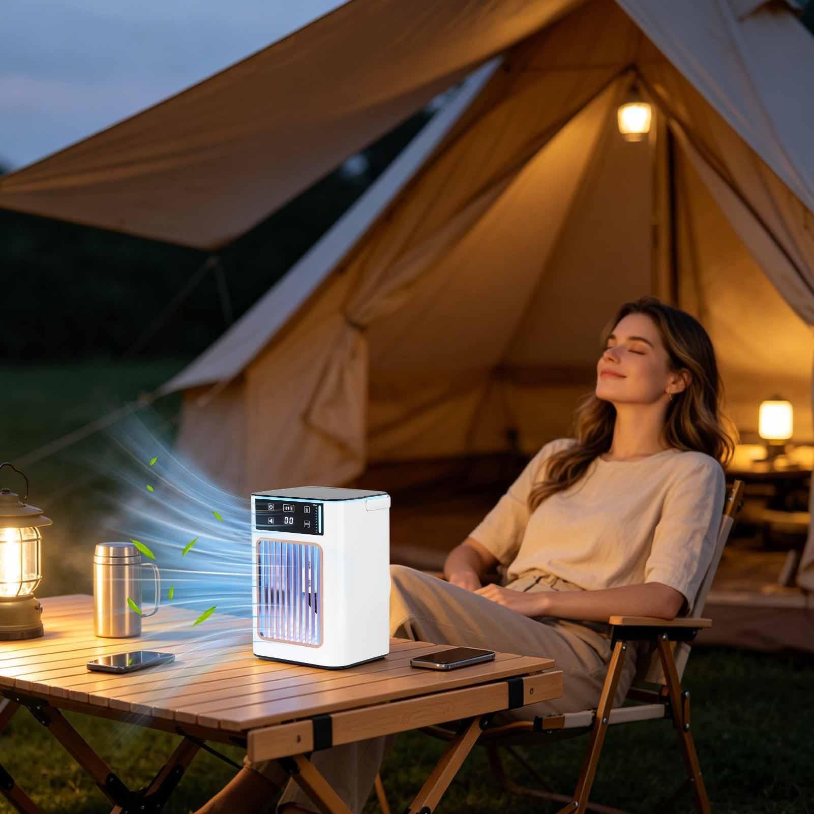 Ventilador Personal Portátil 3-Velocidades | Ventiladores Enfriadores Que Soplan Aire Frío Para Verano Interior Hogar Oficina Dormitorio Escritorio Residencia Viaje