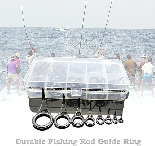 Miniatura 2 de Docooler 75pcs varios tamaños caña de pescar guía punta línea de pesca Spinning guía ojos anillos punta superior kit de reparación