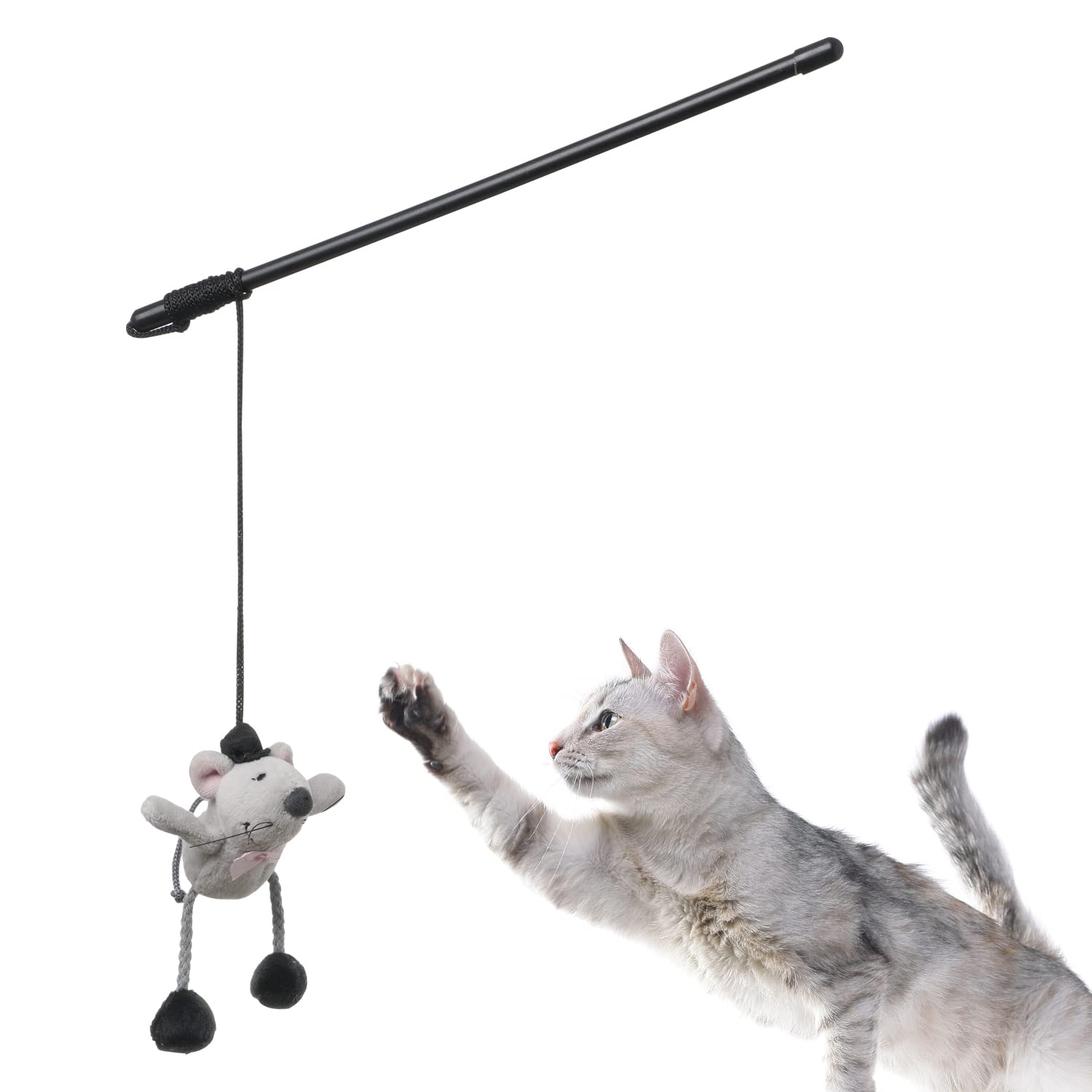 Varita de Juguete para Gatos, Juguete para Gatos, Juguete Interactivo para Interiores, balanceándose y chirriando Divertido Gatito Jugando Gato Varita Juguete Adecuado para interactuar con Gatos