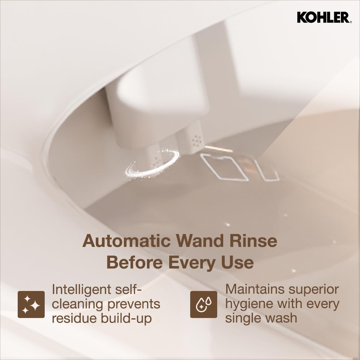 Kohler M120 Universal PureWash Bidet Attachment | Handsfree Front and Rear Wash Bidet Spray Attachment for Toilet Seat 2