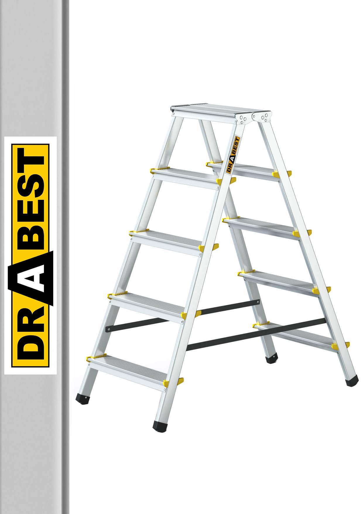 DRABEST Alu Leiter Klappbar Beidseitig