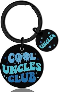 Uncle Christmas Gifts from Niece Nephew Cool Uncles Club Keychain Best Uncle Ever Gifts for Him Cool Stuff Unique Birthday Christmas Stocking Stuffers for Uncles