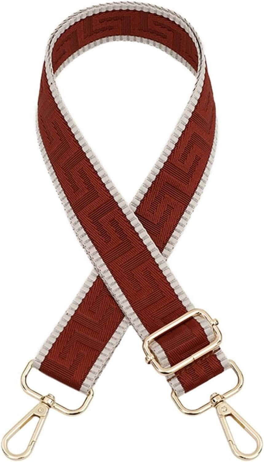 XIUNYIE Bag Strap Bag Straps for Crossbody Handbags Adjustable Belt Bags Replacement Shoulder Straps Accessories for Women Wide Strap for Handbags Gold Buckle Red, Brown, Gun black