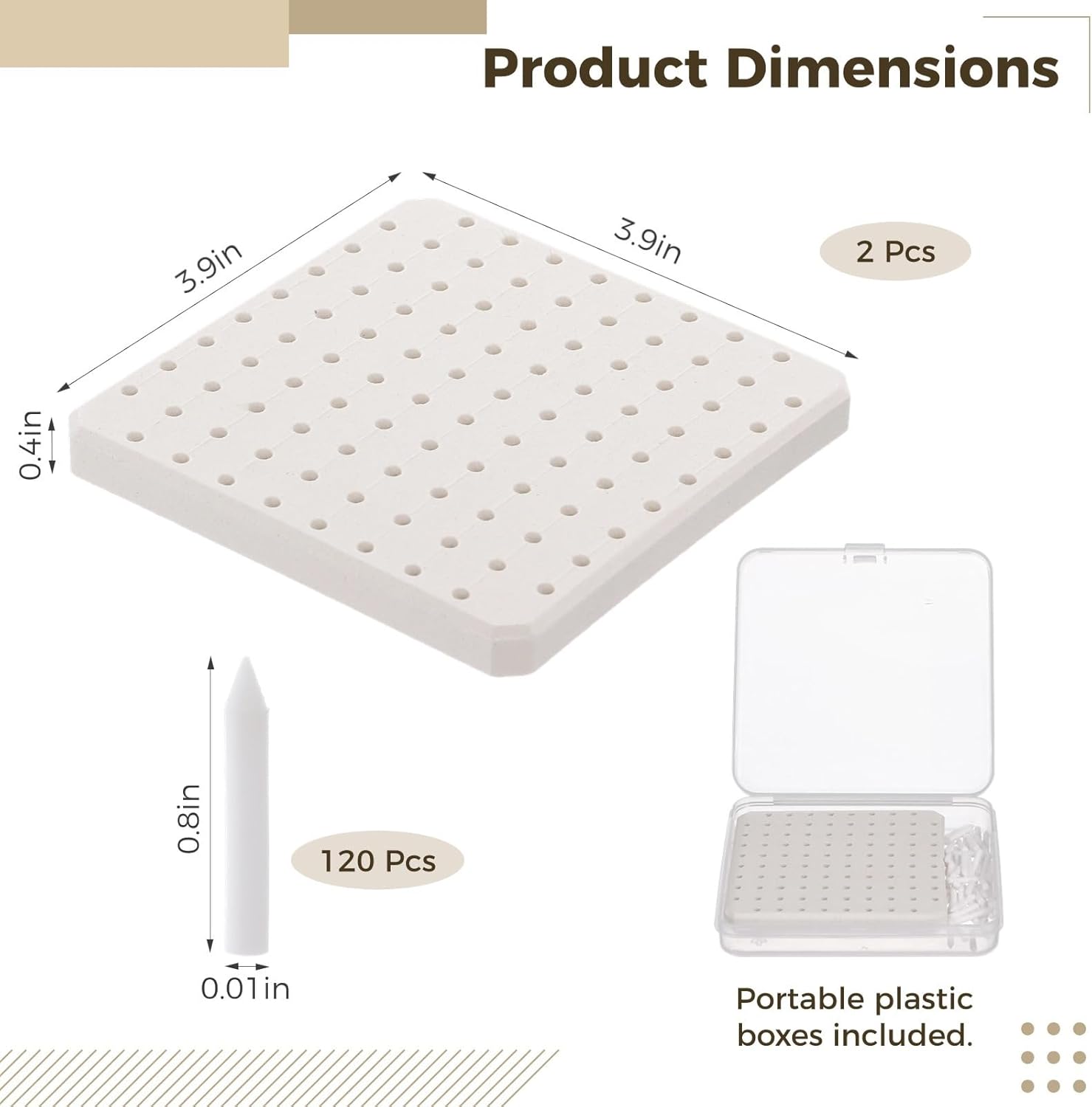Ceramic Pottery Firing 2 Pcs Refractory Mats, Pads High Resist Temperatures Stilts With 120 Kiln Pcs Nails, Hobbyists Resistant Kiln Reusable Pads Upport For Support Ceramic Sup Clay Accessories
