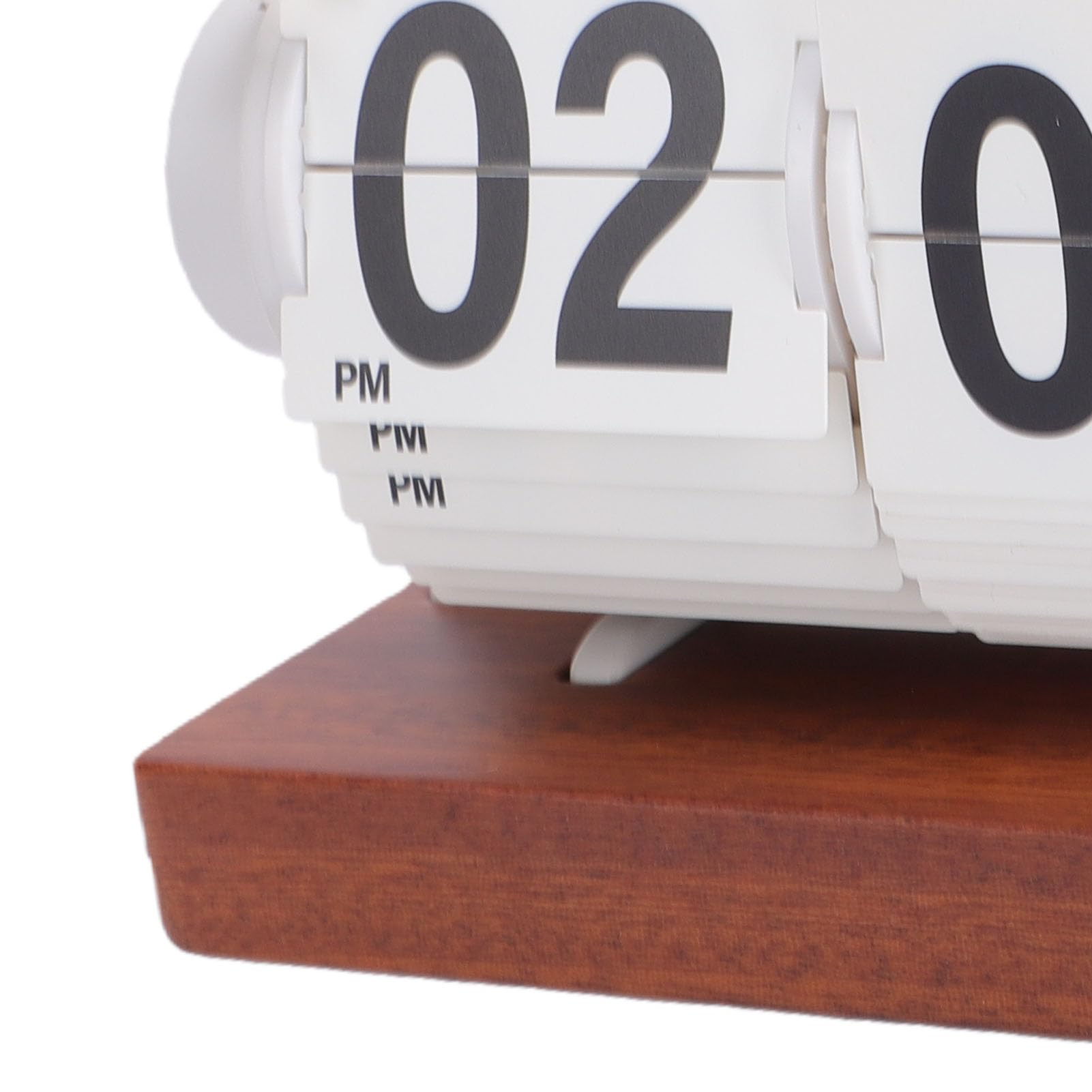 Reloj de Escritorio Retro con Volteo, Reloj Mecánico con Automático de Páginas, Números Grandes, Funcionamiento a Batería, Movimiento de Cuarzo Silencioso (White)