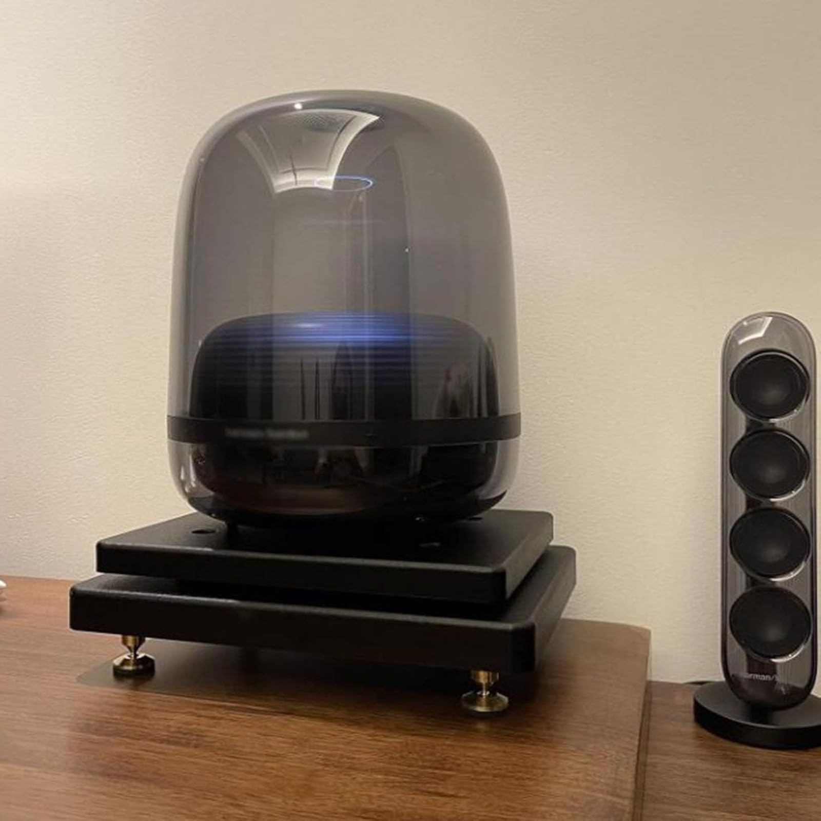 Isolation - Soporte para altavoz de subwoofer, base de doble capa de 30 x