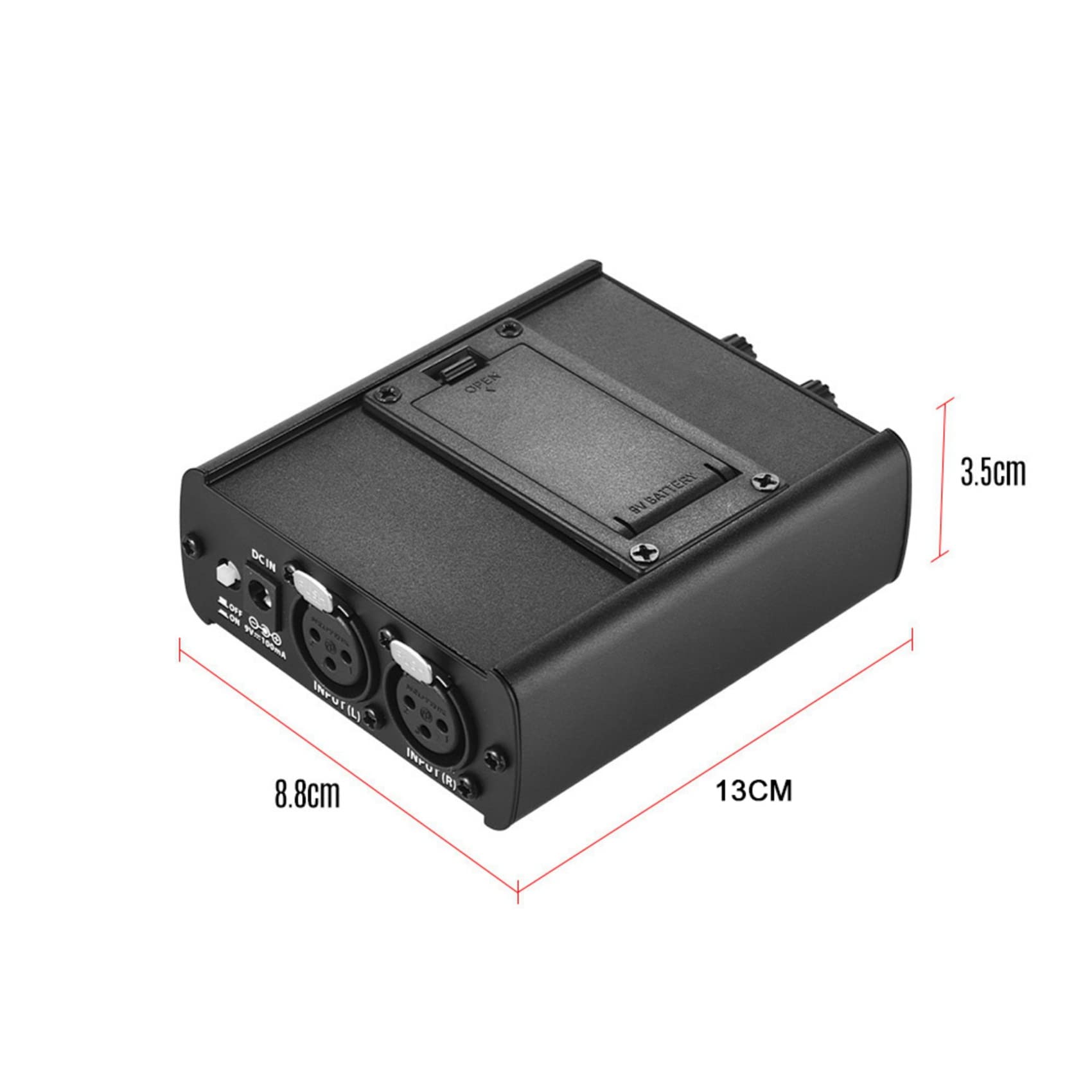 lascivious 3X Osobisty Wzmacniacz SłUchawkowy do OdsłUchu Dousznego z WejśCiami XLR 3,5 mm WyjśCiowy Interfejs Audio
