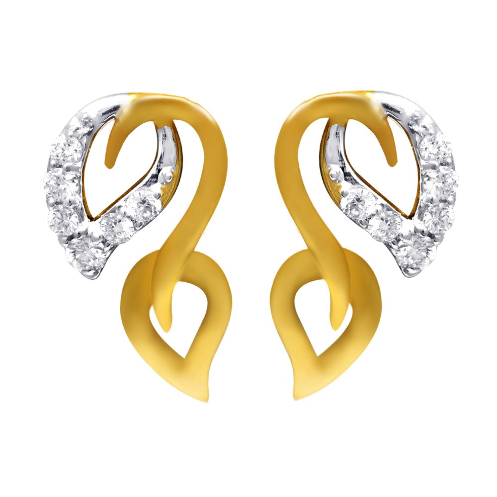 Pride Diamond Collection 18k (750) Yellow Gold and Diamond Stud Earrings-image-22