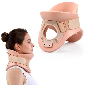 2 1/4 In Rigid Neck Brace Cervical Collar with Neck Support Foam Lightweight Soft Brace, Adjustable Cervical Traction Collar Relieves Neck Pain and Decompression for Men and Women Neck height 2 1/4 Inch, Medium