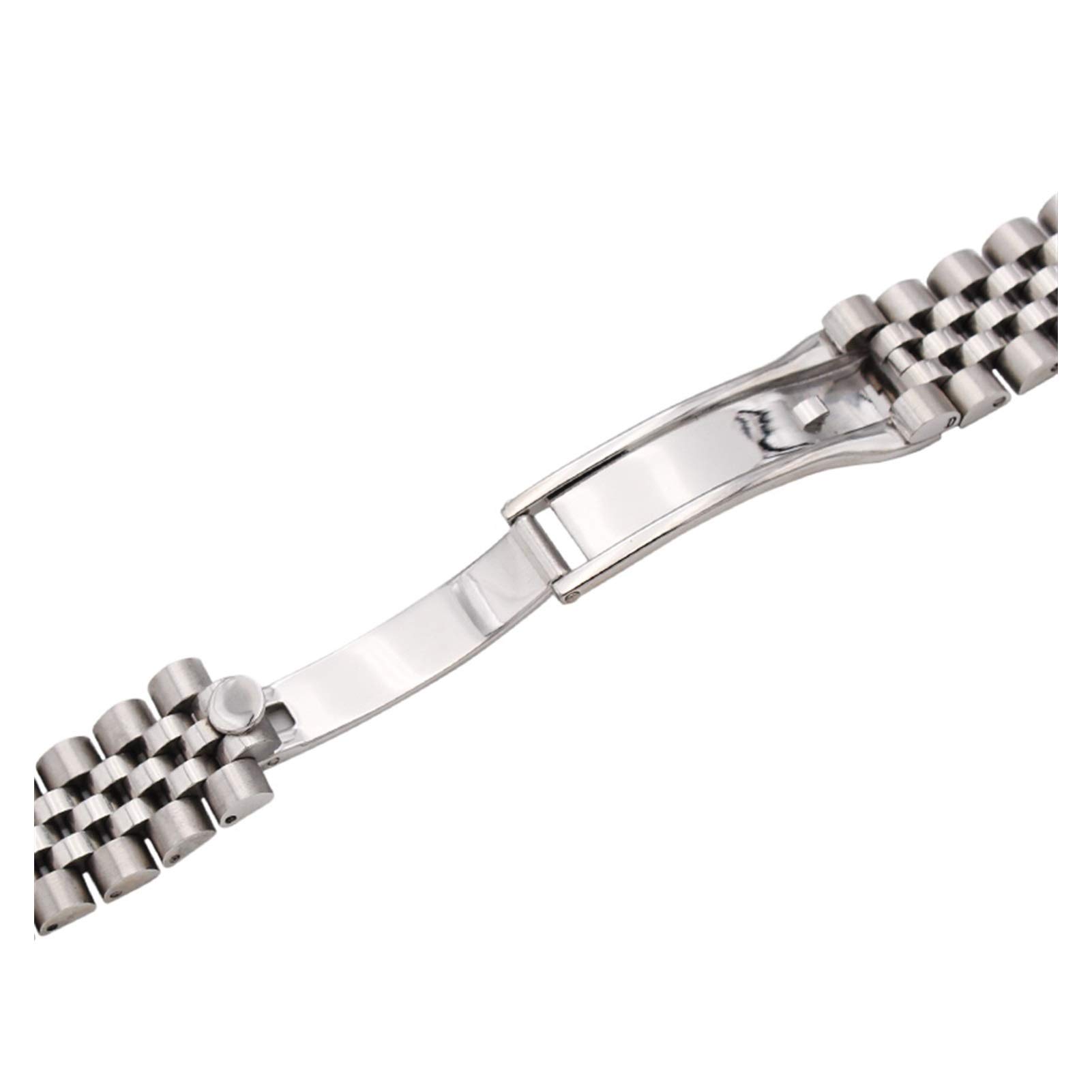 Pasek do zegarka ze stali nierdzewnej Pasek 20 mm Męskie metalowe paski do zegarków Zakrzywiony koniec zilver Moda damska Solidne ogniwa Akcesoria do bransoletek (środkowy goud 20 mm)