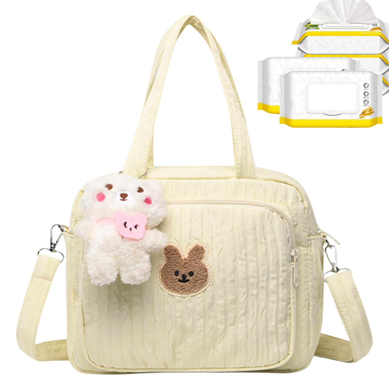 Diaper Bag Tote - Large Nursery Organizer, Baby Storage Baskets, Multi-Functional Diaper Holder, Car Seat Nursery Bin, Stylish Mom Carryall | esentials Baby Organizer for Travel and Daily Use