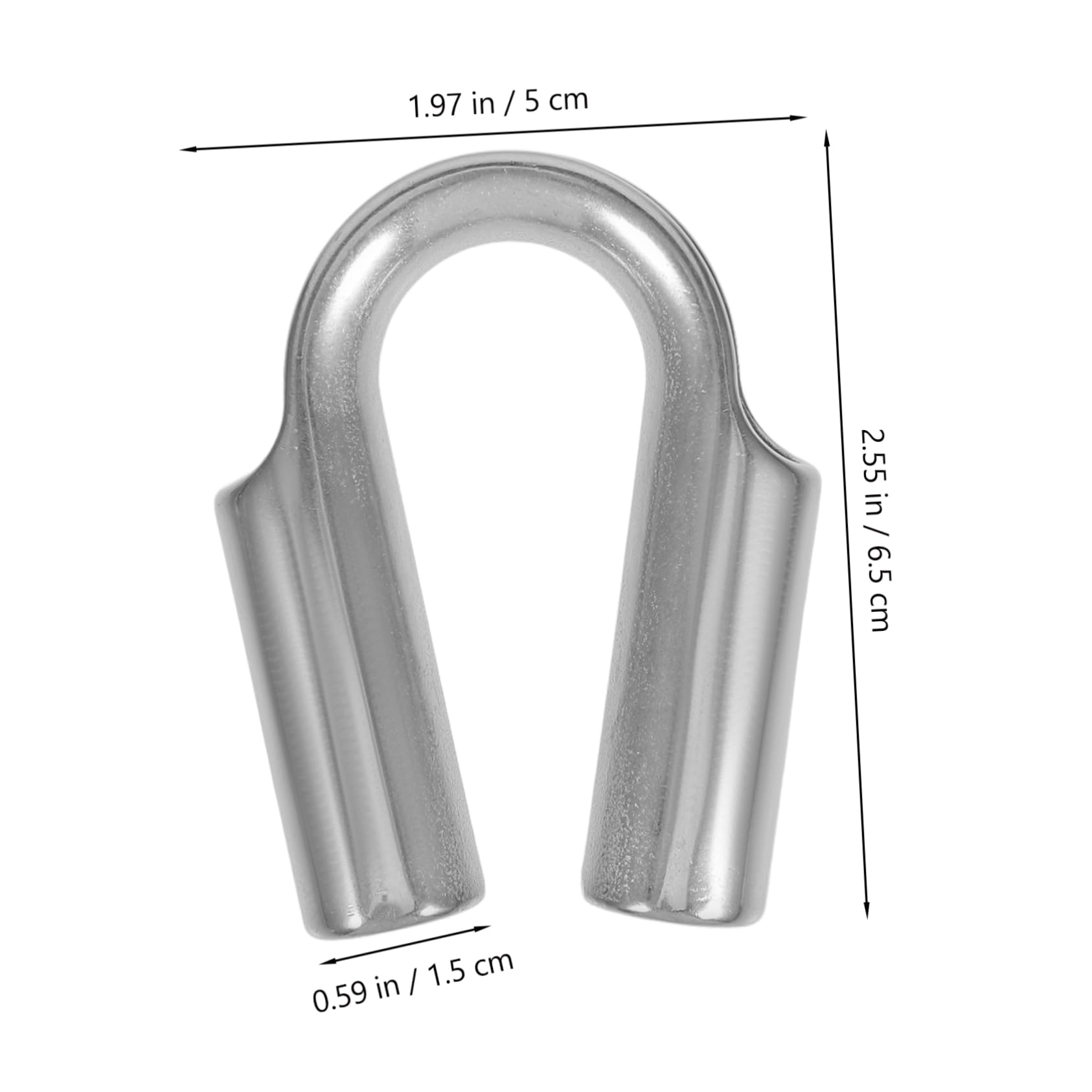 SOLUSTRE 2pcs Wire Rope Sleeves Wire Rope Cable Thimbles Triangular Protection Ring Wire Cable Clamp Ring Ferrule Crimping Tool Triangular Boast Ring Wire Rope Crimp Stainless Steel Silver