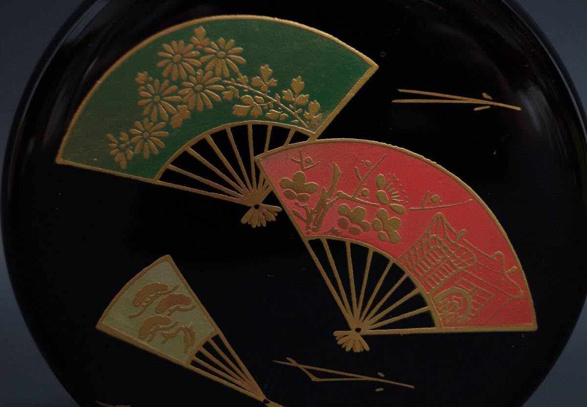 金蒔絵 扇面 松竹梅 棗 茶道具 天然木 本漆器 【公式通販】