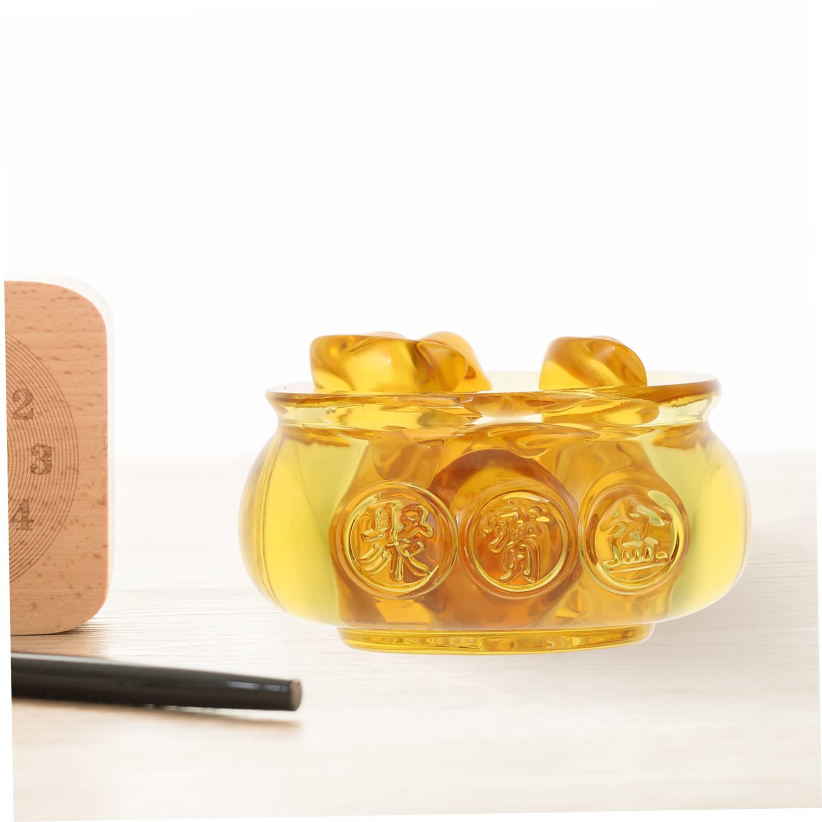 Alipis Bol Décoratif Pour Bureau Corne Abondance Cristal Bol Doré De Bureau Trésor