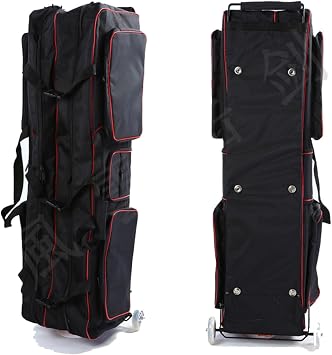 Fencing Suit Trolley Sword Bag, Fencing Sword Bag, Roller Storage Bag, 1680D Oxford Cloth - Waterproof and Durable, Suitable for Various Equipment Such as Foil/Epee/Saber,Black