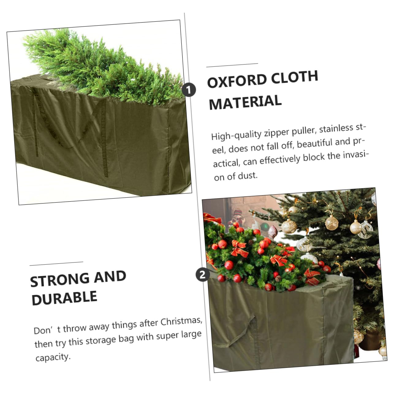 Weihnachtsbaum Aufbewahrungstasche Aus Oxfordstoff Robuste Tragbare Tasche Mit Reißverschluss Und Verstärkten Griffen Für Künstliche Weihnachtsbäume
