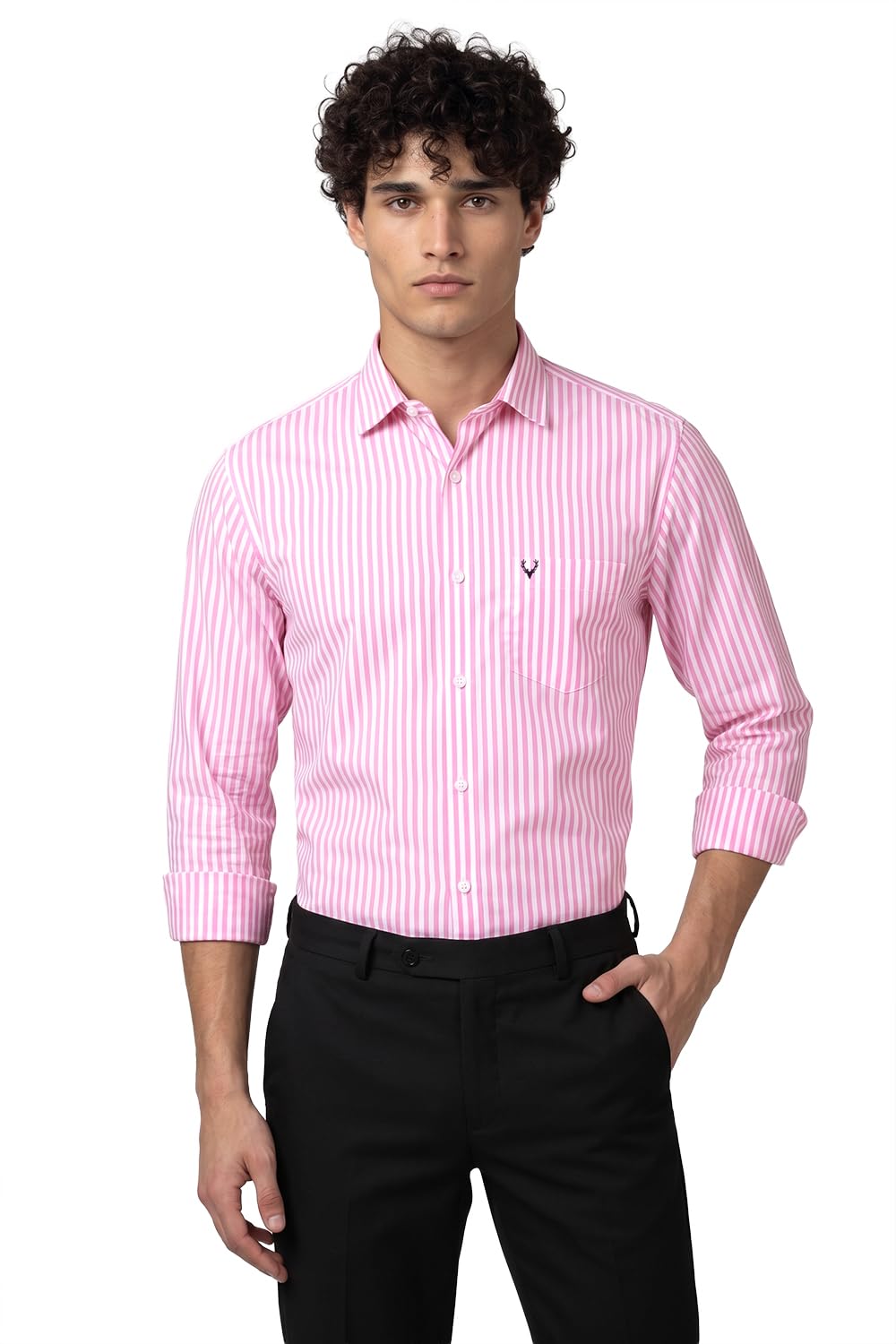 Allen Solly Men Pink Cotton Blend Shirt - Image 1