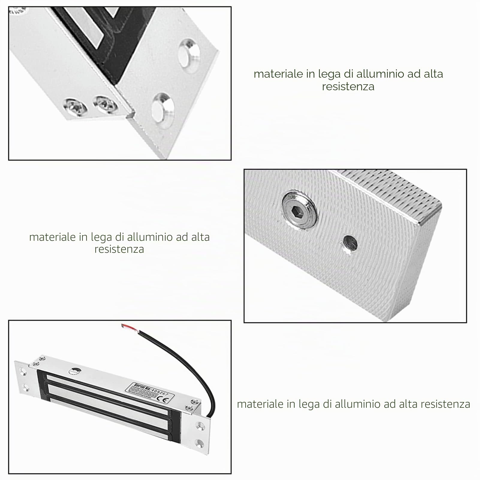 Serratura magnetica serratura elettrica door lock DC 12V induzione elettromagnetica catenaccio automatico per controllo accessi sistema di sicurezza con ritardo NC sicura (2#)