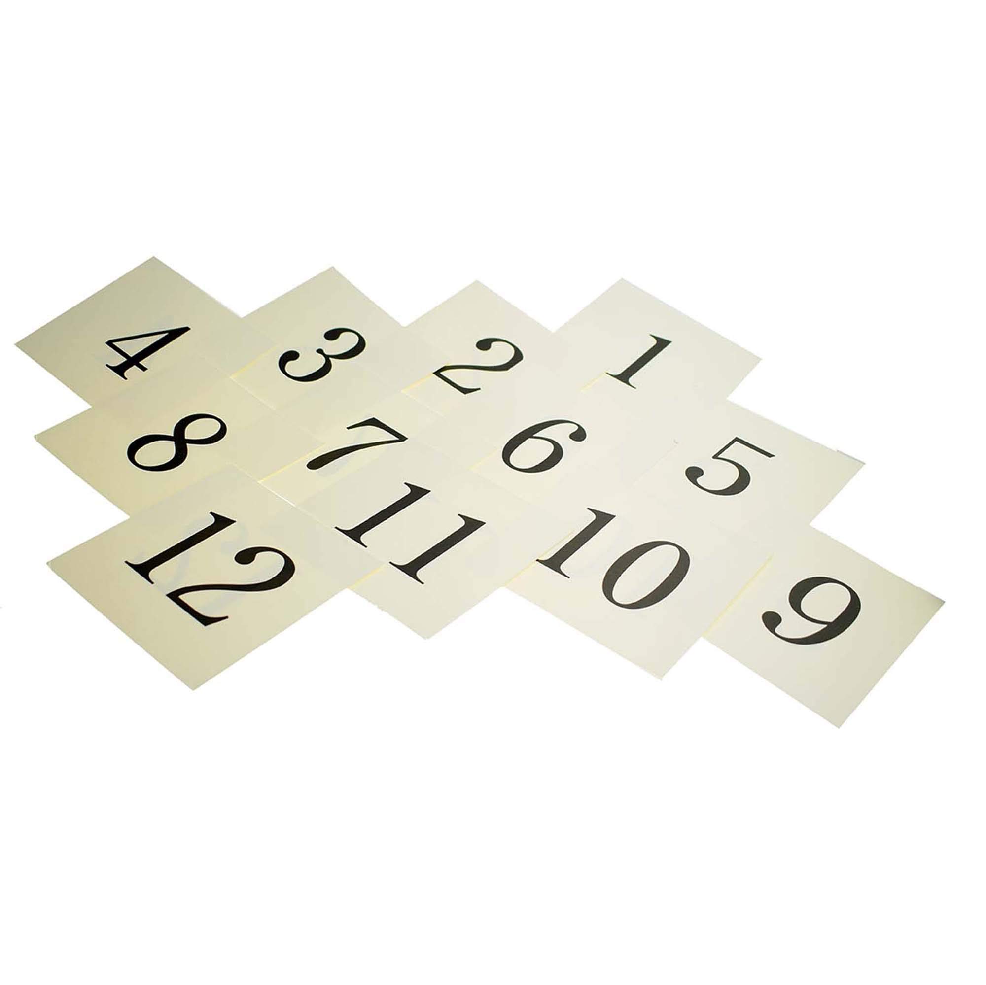 Gtr Prestige Giftware Ivory Judges Scorecards Numbers 1 To 12 Square