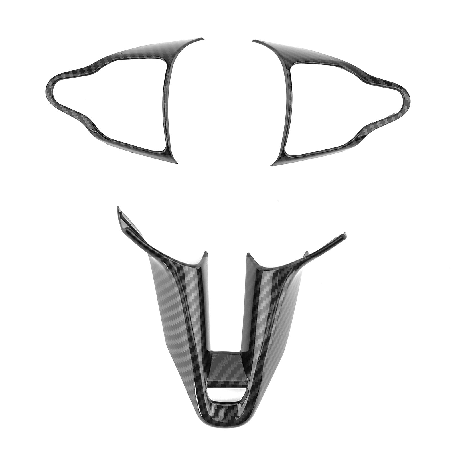 Auto Lenkradtaste Abdeckung u. Auto Lenkrad Aufkleber Cover Trim kompatible mit Hyundai Kona N 2022-2023 I20 N 2021-2023 Elantra N 2021-2023 (Carbon Look)