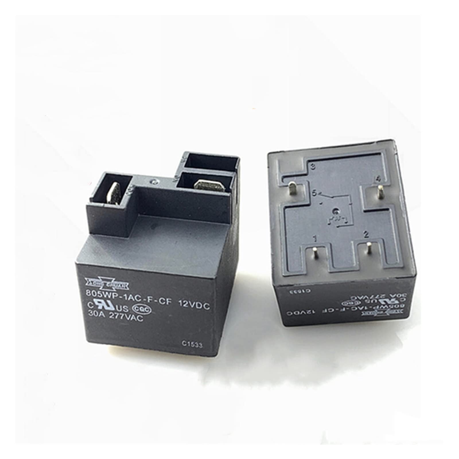 Relais électromécanique 12V 30A 805WP 1AC F CF pour circuits imprimés - 2