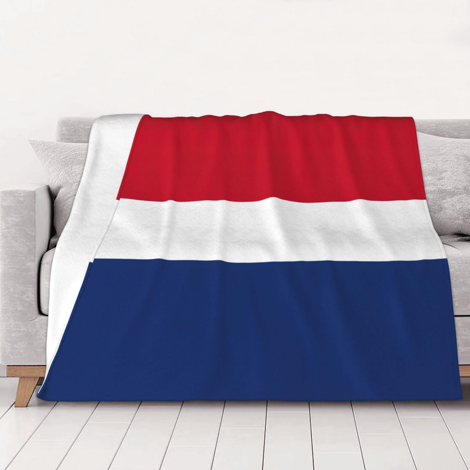 Couverture en flanelle drapeau néerlandais de qualité supérieure pour lit et canapé