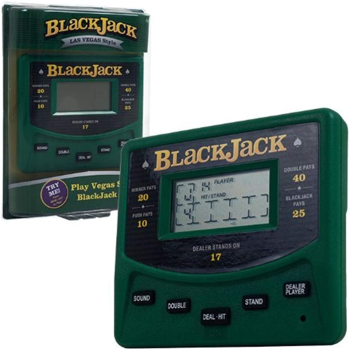 Trademark Global Electronic Handheld Las Vegas Style Blackjack Game