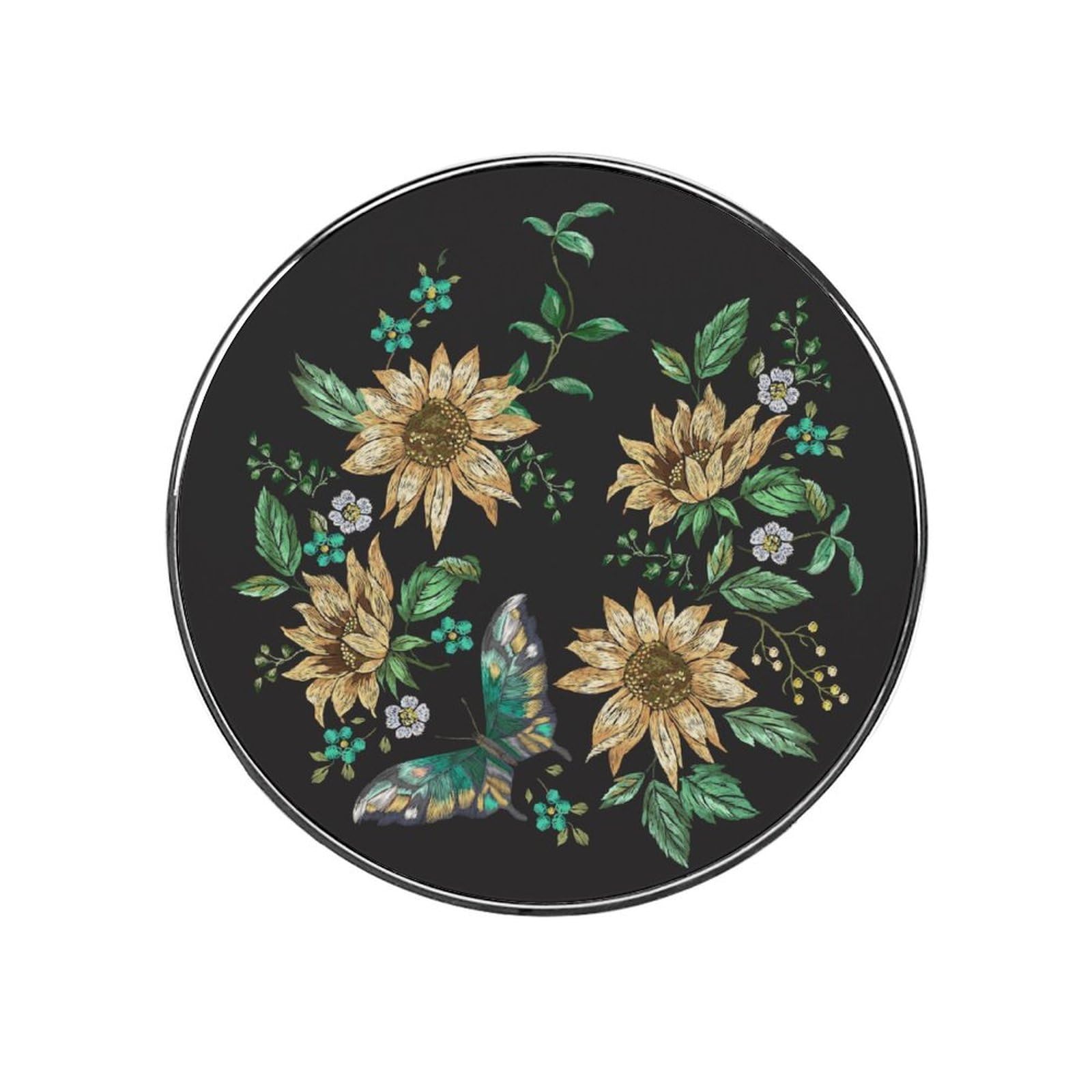 Sunflowers Butterfly Alloy Fridge Magnet For Office Cabinet Refrigerator Whiteboard Photo