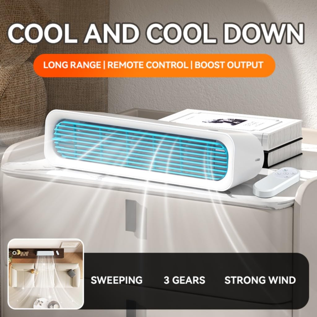 Ventilatore a torre senza pale USB 290 mm ricaricabile 4000 mAh a 3 velocità | 4000 mAh, ricaricabile, 3 velocità, 290 mm aria outlet, auto oscillazione, blade, controllo, portatile, leggero, 700 g