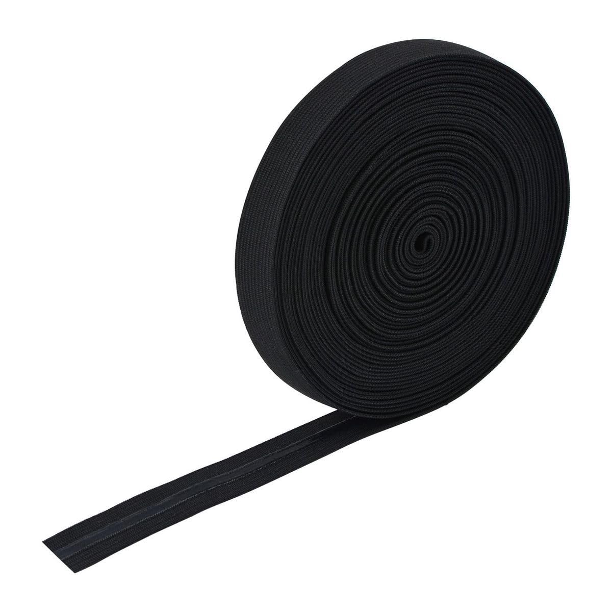 Zenith 1/2-Inch Wide Black Elastic - 4-Meter Roll for Tailoring & Crafts | Strong & Durable Stretch | High Tensile Strength for Heavy Use | Ideal for Waistbands, Sleeves & DIY Sewing Projects
