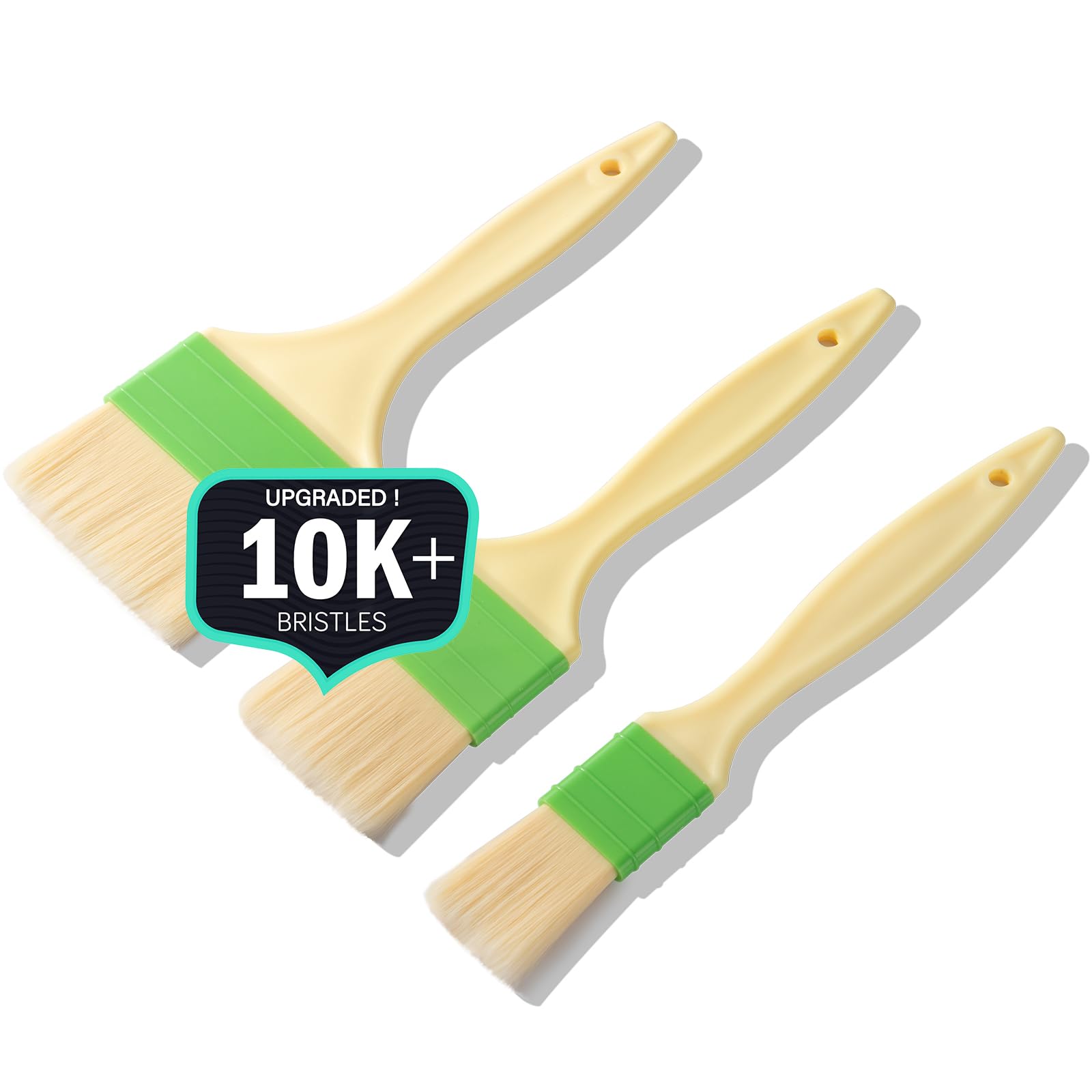 3 Pcs Basting Pastry Brush, Cooking Brush Set, Grill Brush, Food Brush For Baking, Perfect For Marinade, Sauce, Egg Wash, Butter, BBQ Brushes