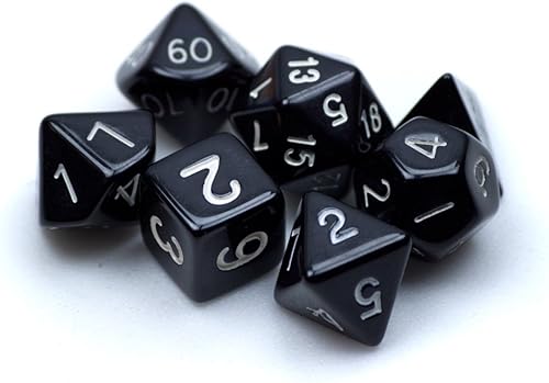 Miniatura 5 de Wiz Dice Series I - Juego de 7 dados de poliedro opacos en bolsa de terciopelo