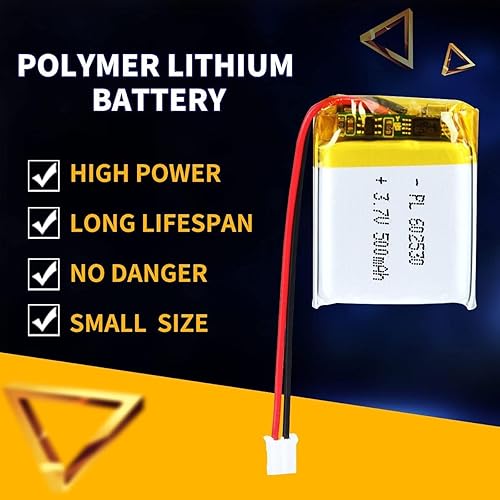Miniatura 5 de 3.7V 500mAh 602530 Lipo Batería Li-ion Li-ion Li-Po Batería recargable de polímero de litio con PH2.0.000 in JST conector 1pcs