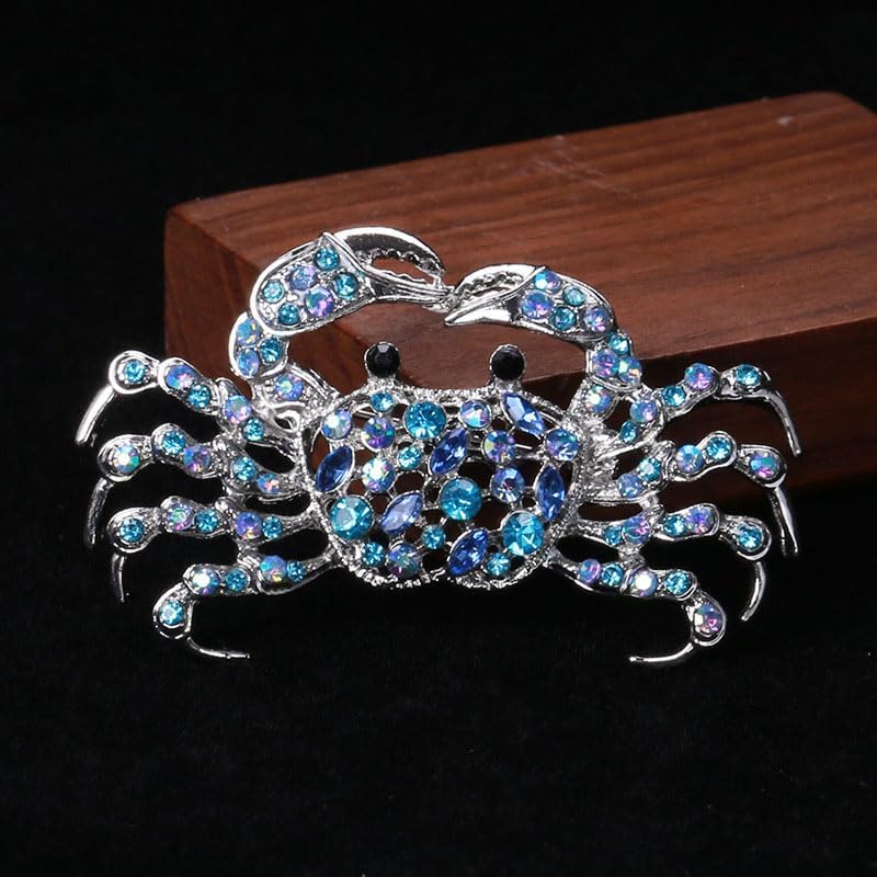 1pcs Shimmering Rhinestone Crab Brooch, Dazzling Sea Creature Accessory for Parties, Casual Wear and Gifting - Image 7