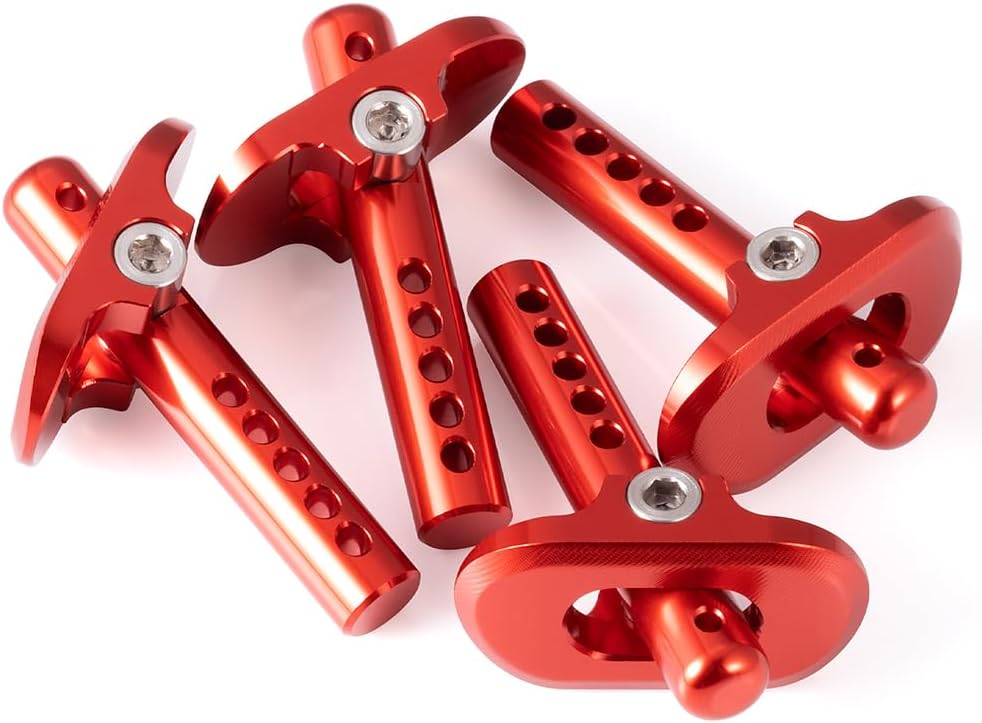 MORLORDY 4Pcs CNC Aluminum RC Front Rear Body Posts Set for Arrma 1/7 6S Felony Infraction, 1/8 6S 0utcast Notorious, 1/10 4X4 4S Kraton™ Kraton Outcast (Red)