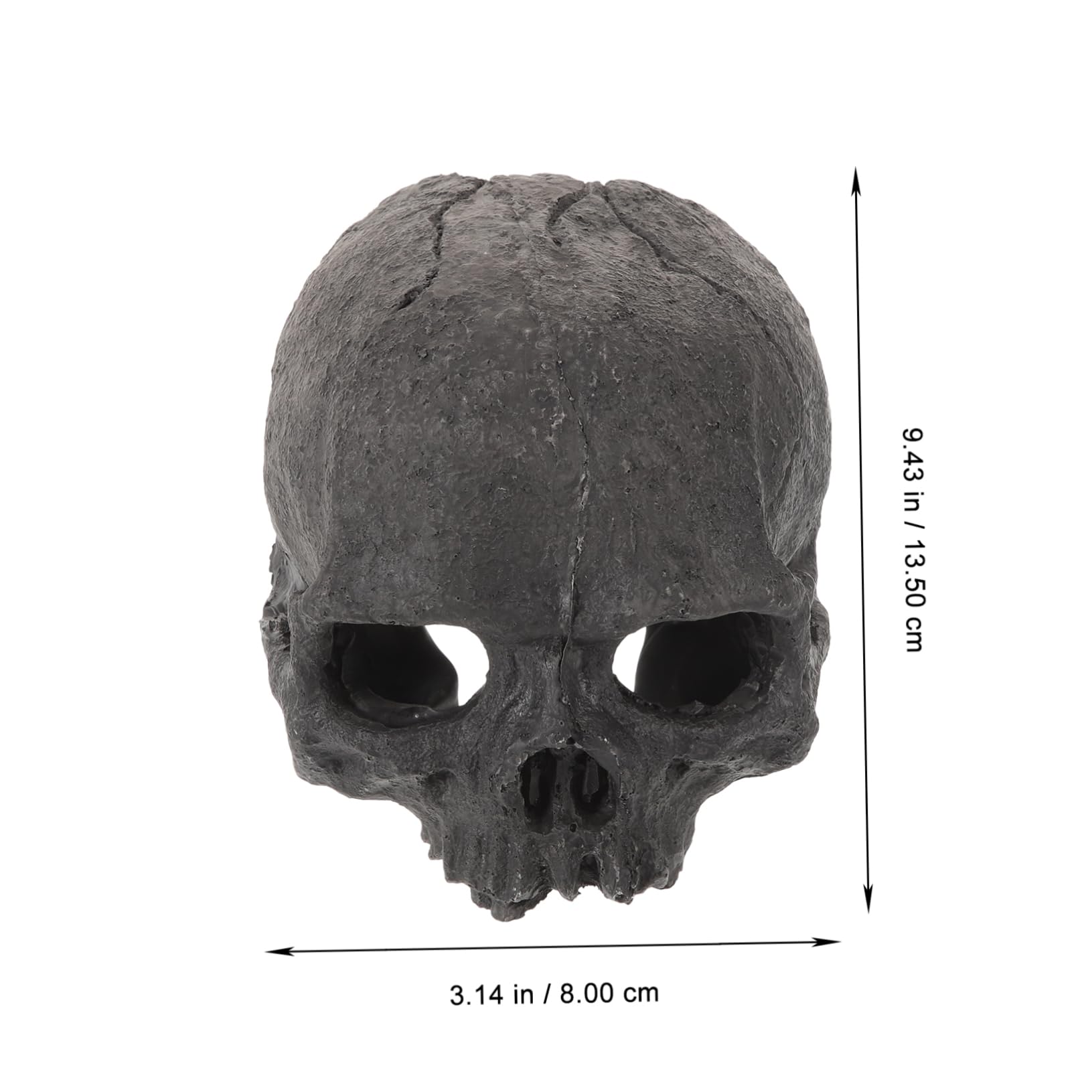 ABOOFAN 5 Pezzi Ornamenti del Cranio Nascondere Pelle di Rettile Ornamenti per Acquari Tropicali Decorazione Dell'acquario del Cranio Ornamento Arredamento Grotta Acquario Black Resina