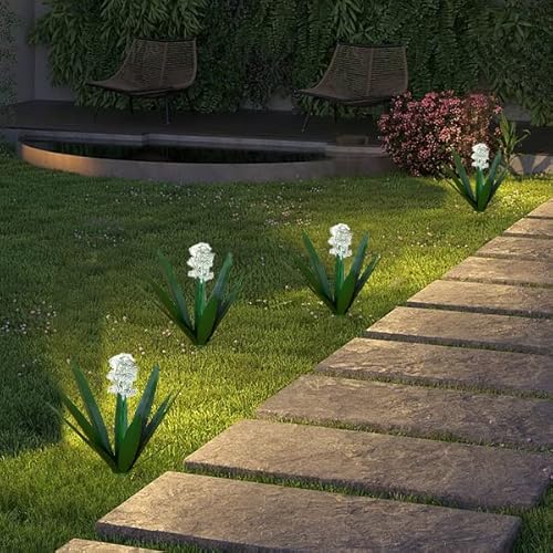 Jesokiibo 2Pcs Tequila Rustic Sculpture Diy Metal Agave Plant Home Decor Rustic Hand Painted Metal Agave Garden Ornaments Outdoor Decor Figurines Home Yard Decorations Stakes Lawn Ornaments (Style 4) #TOP7