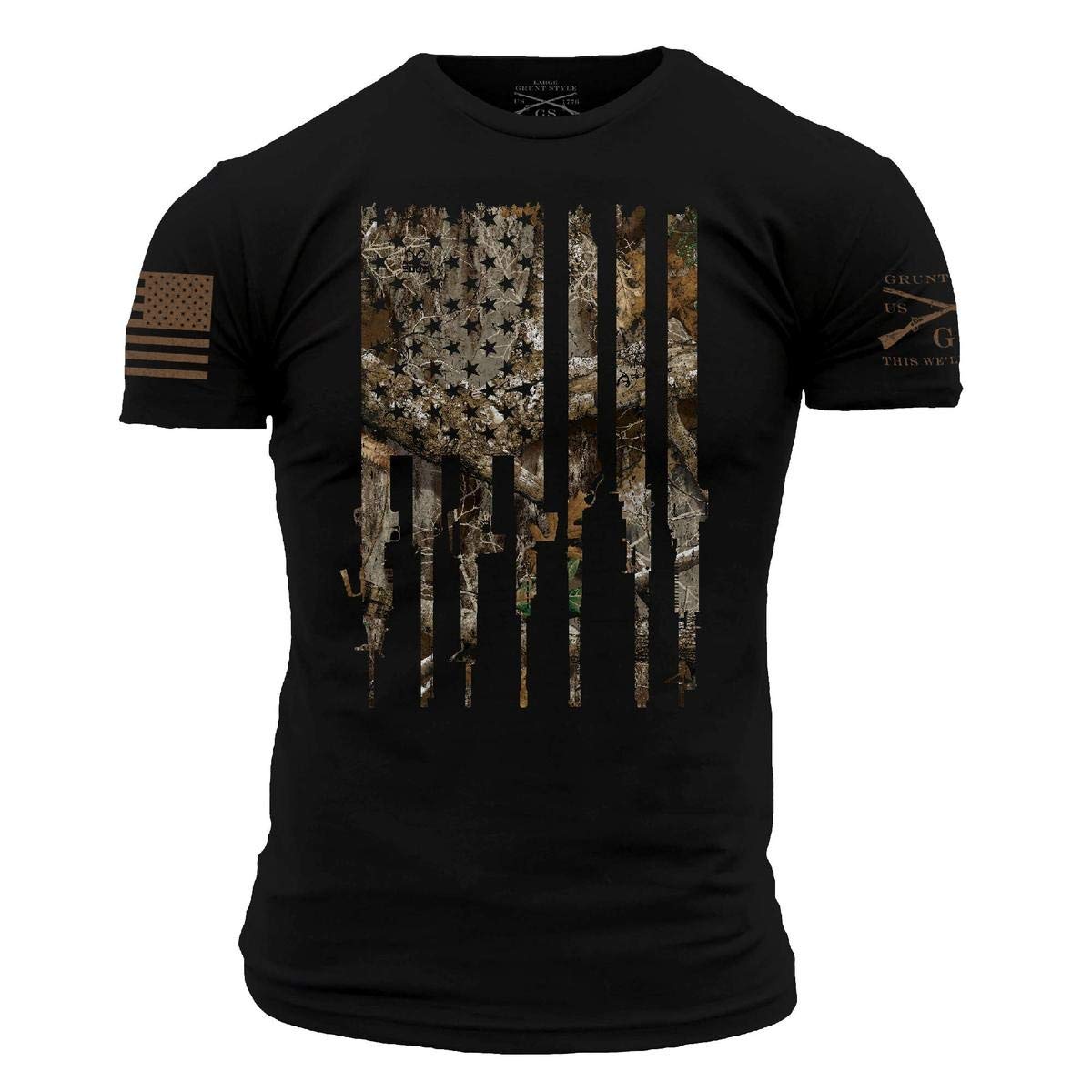 Grunt StyleRealtree Edge®- Rifle Flag Men's T-Shirt