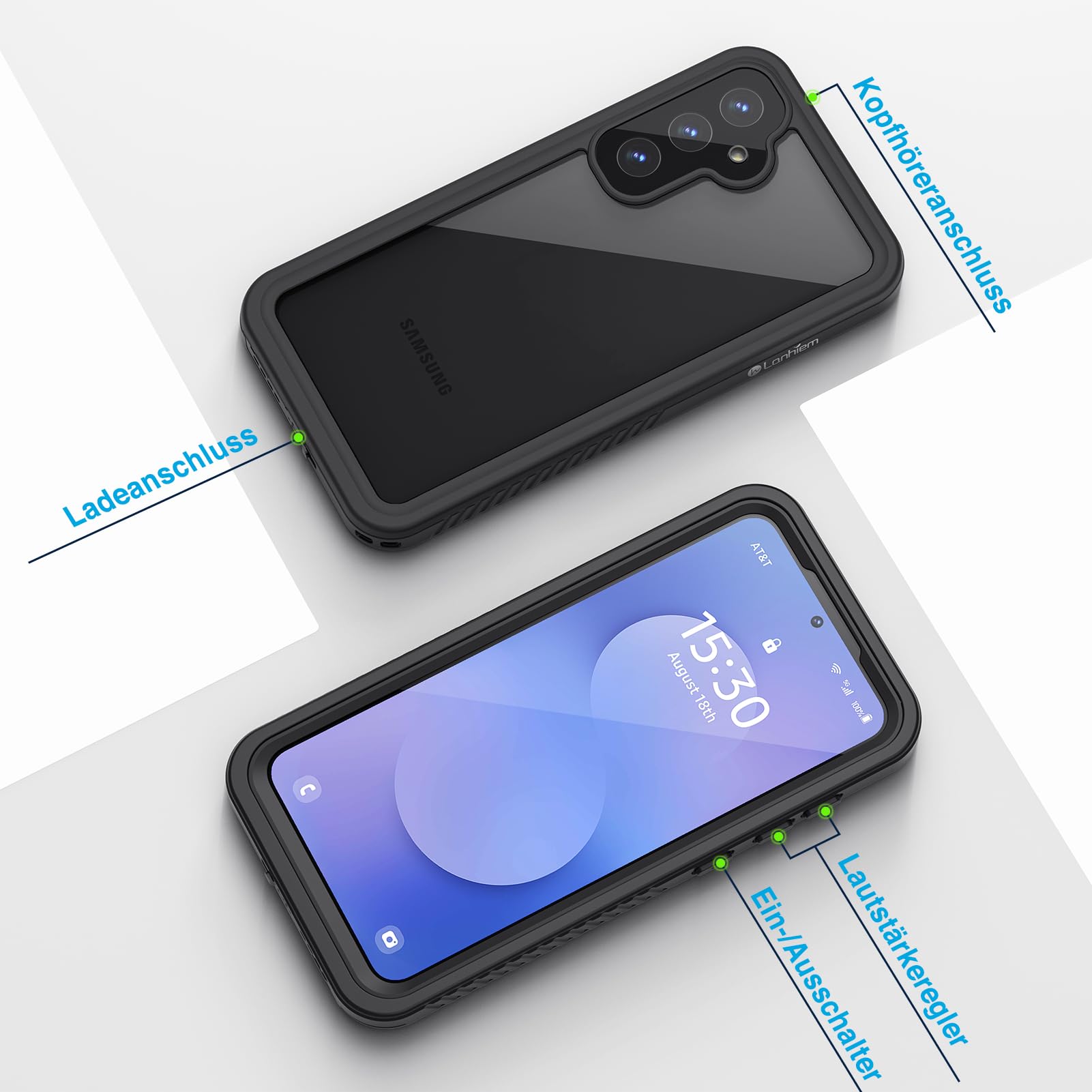 für Samsung Galaxy S25 FE Hülle IP68 Wasserdicht,HandyHülle für Samsung S25 FE 5G 360 Schutzhülle,Stoßfest Staubdicht Outdoor Panzerhülle mit Eingebautem Displayschutz für S25 FE,Schwarz