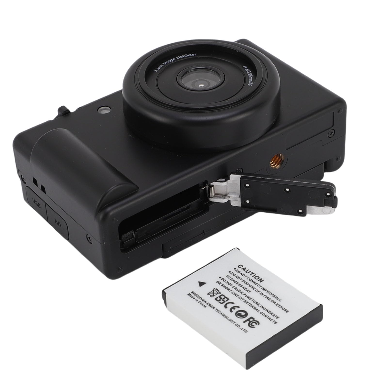 Jiawu Fotocamera Digitale per Fotografia, Videocamere WiFi 5K 80MP, Schermo Orientabile a 180° da 2,8 Pollici, Messa a Fuoco Automatica, Camere per Vlogging con Zoom Digitale 18X (BLACK)