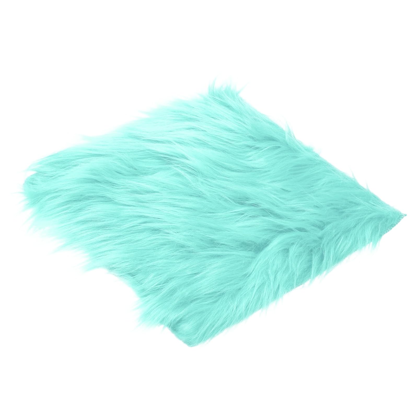 Petit tapis de casier en fausse fourrure cyan 30,5 cm PATIKIL carré pour fond de photo de table
